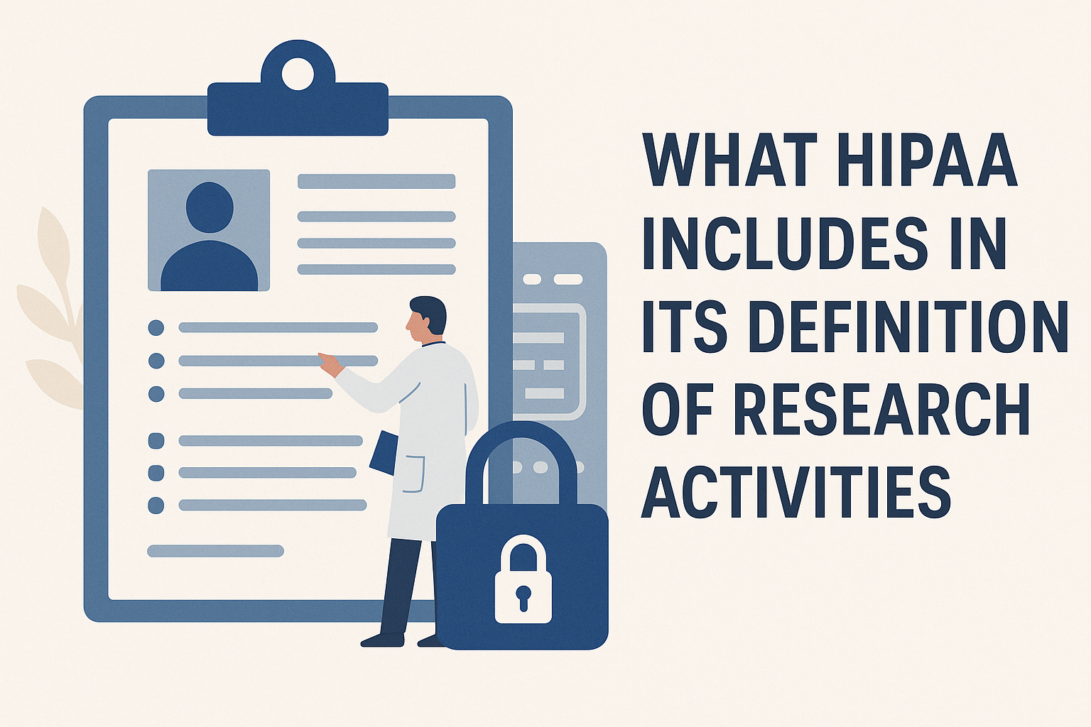 hipaa includes in its definition of research activities related to